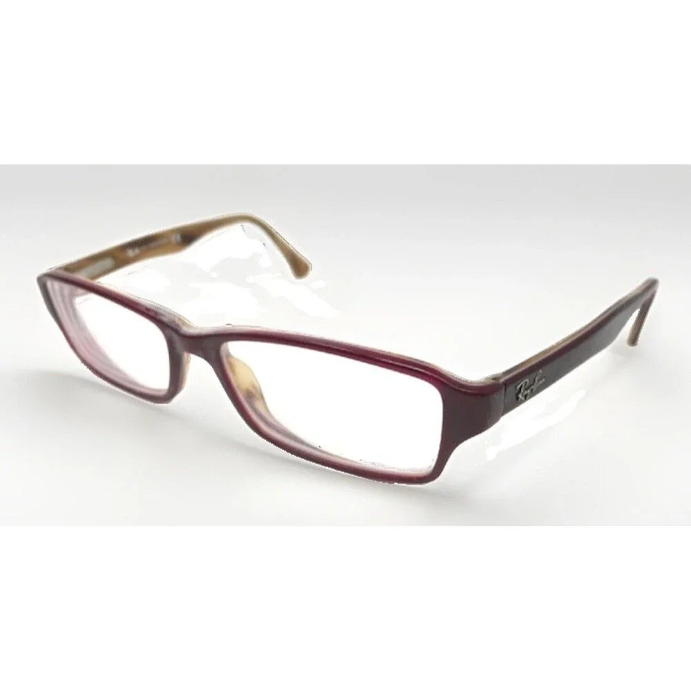 RAY BAN RB5161 2385 Eyeglasses Frame 53-16-140 Maroon/Tan Polish